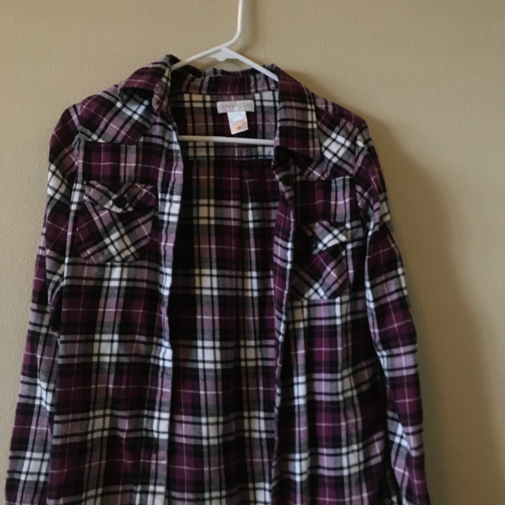 purple Tilly’s flannel